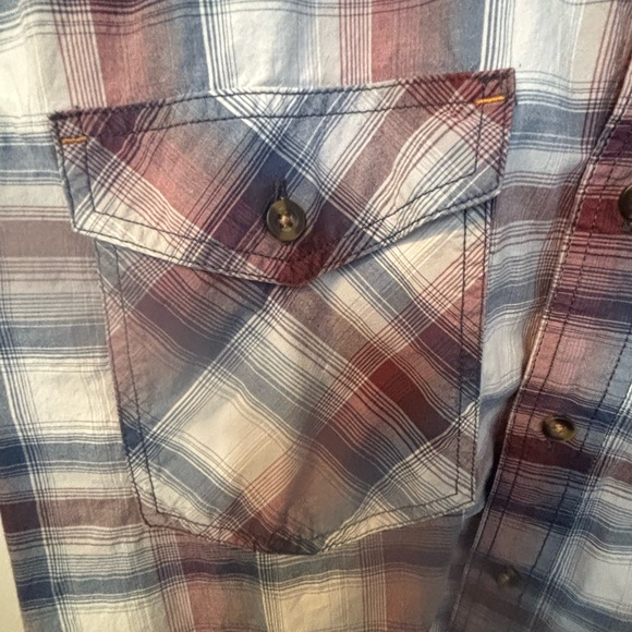 Carhartt Men's Casual Plaid Shirt - Red and White - Picture 4 of 5